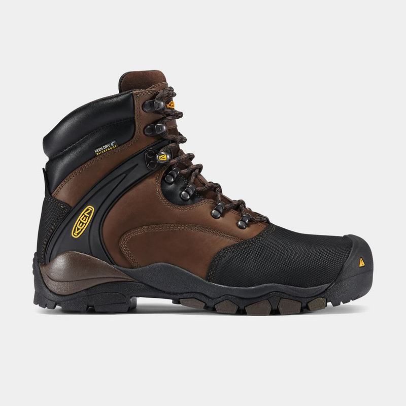 Keen Louisville 6" Steel Toe - Erkek Iş Botu - Kahverengi/Siyah - Türkiye (751832ORM)